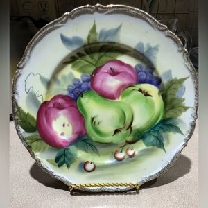 Fruit Design Decorative Plate Approximately 10”